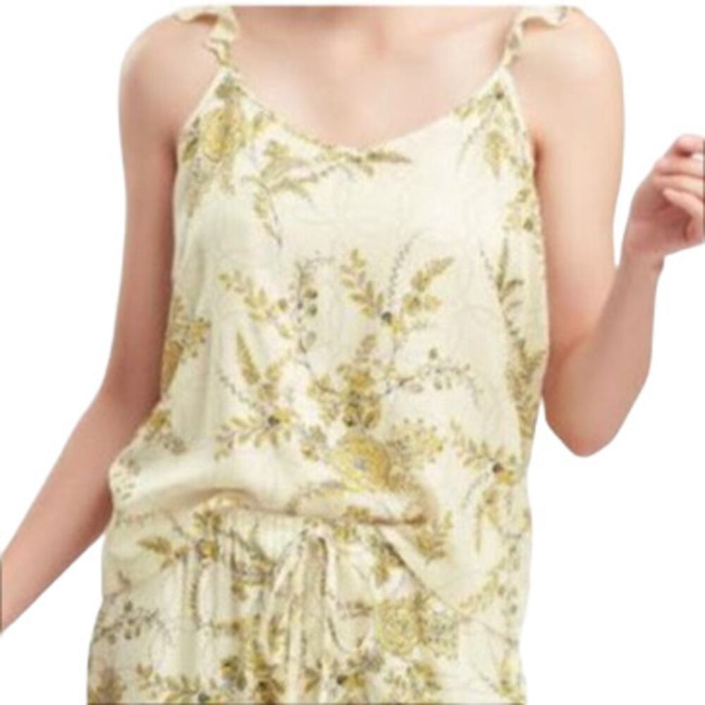 NWT World Market Annalisa Floral Print Ruffle Tank Top Size Small/Medium